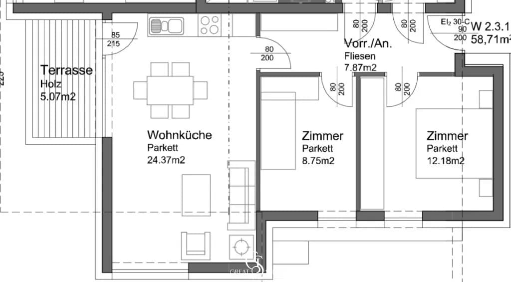 3-Zimmer-Wohnung kaufen in Graz-Umgebung – 59,36 m², € 209.500 – Bild 17 von 17