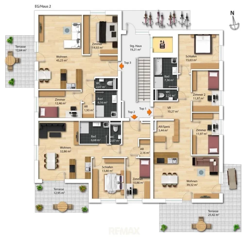 3-Zimmer-Wohnung kaufen in Linz Land – 82 m², € 378.800 – Bild 4 von 4