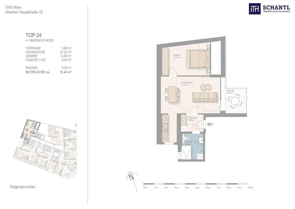 2-Zimmer-Wohnung kaufen in Wien – 51,44 m², € 579.000 – Bild 10 von 10