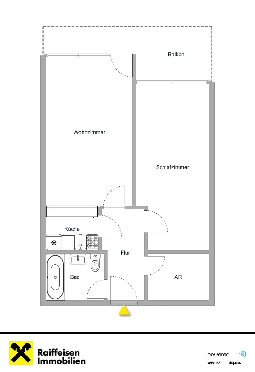 2-Zimmer-Wohnung kaufen in Salzburg Stadt – 51 m², € 168.000 – Bild 7 von 7