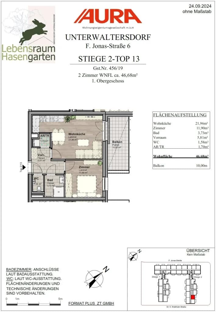 2-Zimmer-Wohnung mieten in Baden – 46,68 m², € 759 – Bild 5 von 15
