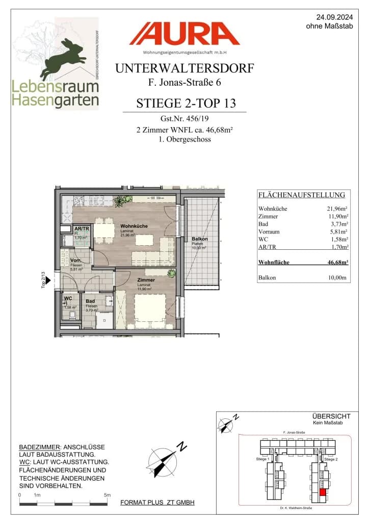 2-Zimmer-Wohnung mieten in Baden – 46,68 m², € 759 – Bild 6 von 15