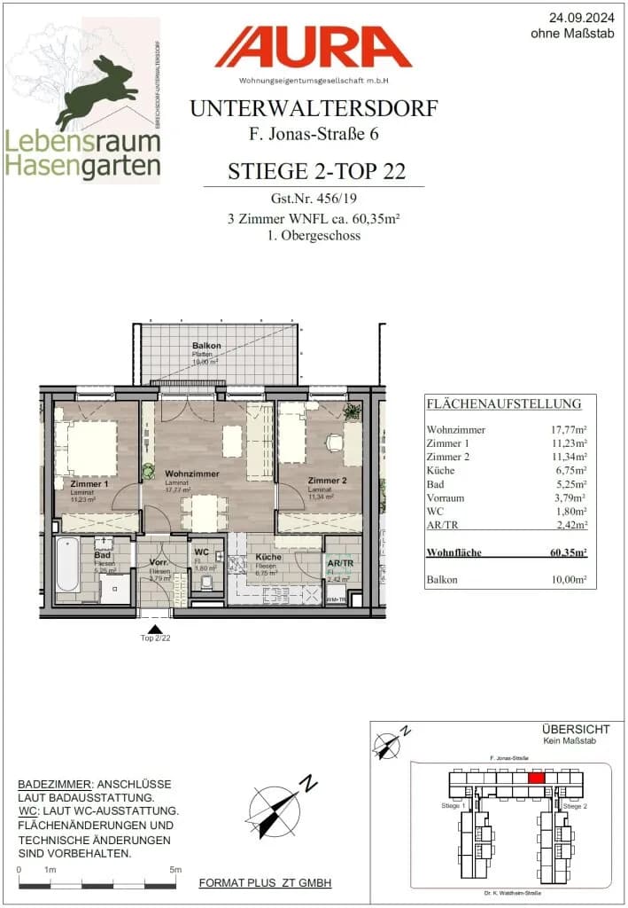 3-Zimmer-Wohnung mieten in Baden – 60,35 m², € 979 – Bild 6 von 15