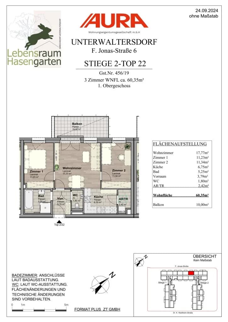 3-Zimmer-Wohnung mieten in Baden – 60,35 m², € 979 – Bild 7 von 15