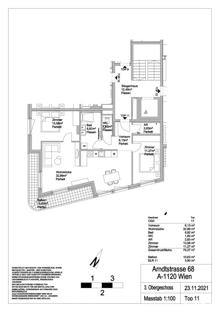 3-Zimmer-Wohnung mieten in Wien – 75,37 m², € 1.560 – Bild 13 von 14