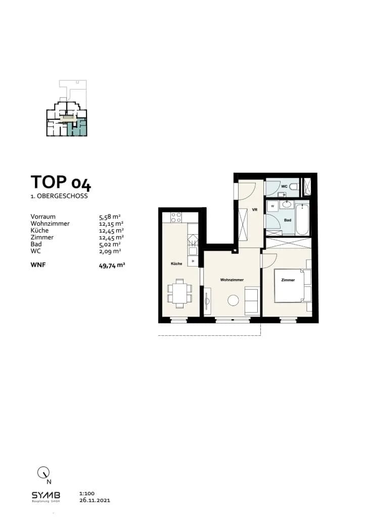 2-Zimmer-Wohnung mieten in Wien – 49,74 m², € 1.185 – Bild 11 von 11