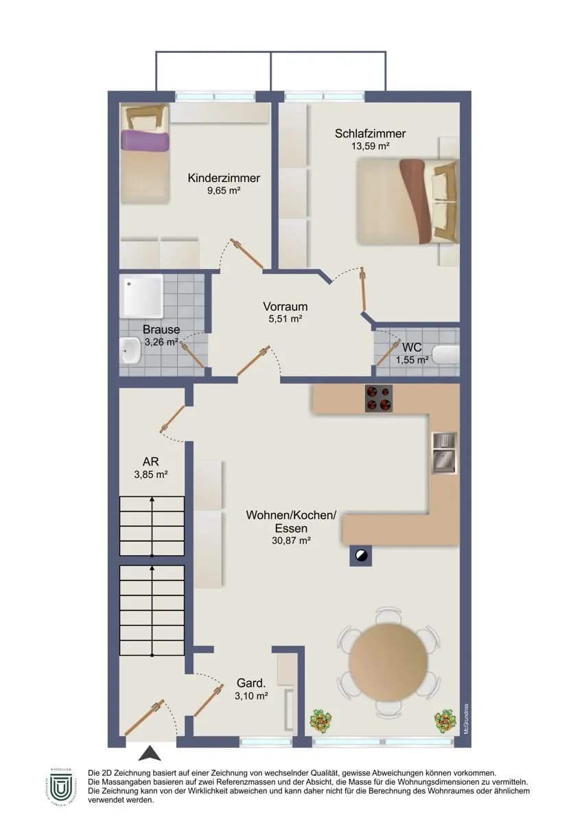 3-Zimmer-Wohnung mieten in Voitsberg – 71,4 m², € 760 – Bild 10 von 10