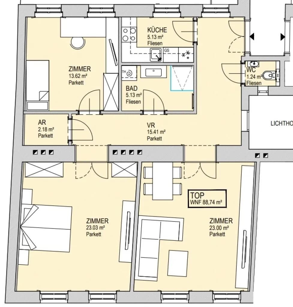3-Zimmer-Wohnung mieten in Wien – 89 m², € 1.798 – Bild 16 von 16