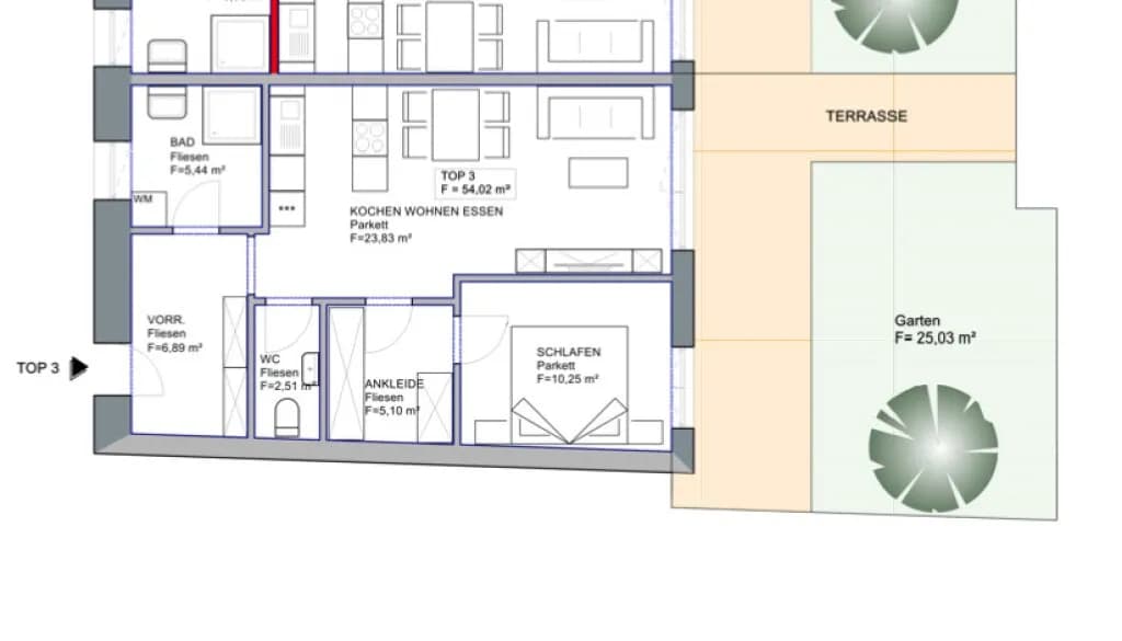 3-Zimmer-Wohnung kaufen in Mödling – 53,75 m², € 304.620 – Bild 12 von 16