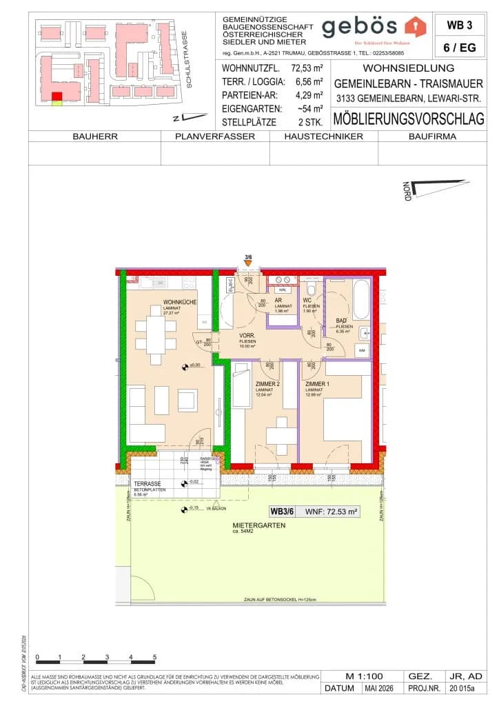 3-Zimmer-Wohnung mieten in Sankt Pölten Land – 72,53 m², € 799 – Bild 7 von 7