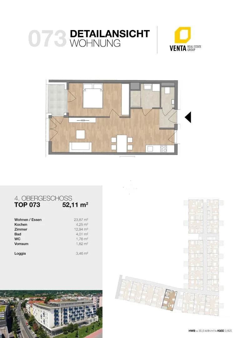 3-Zimmer-Wohnung mieten in Graz – 48,65 m², € 770 – Bild 8 von 8