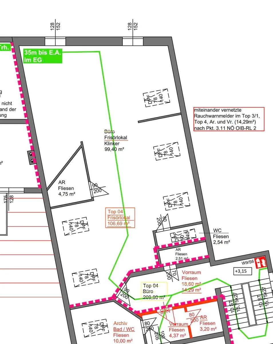 1-Zimmer-Gewerbeimmobilie mieten in Sankt Pölten – 107 m², € 1.370 – Bild 4 von 9