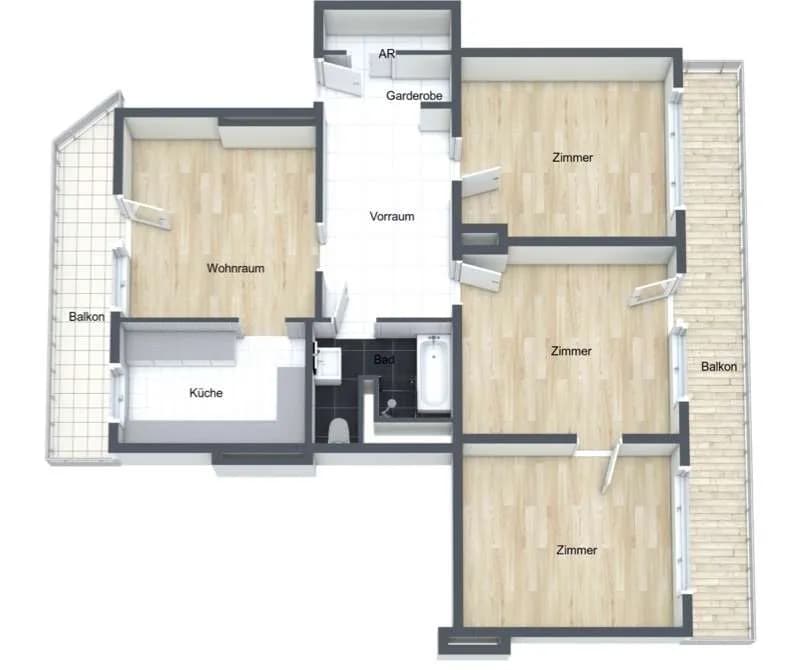 4-Zimmer-Wohnung kaufen in Linz – 90 m², € 245.000 – Bild 18 von 19