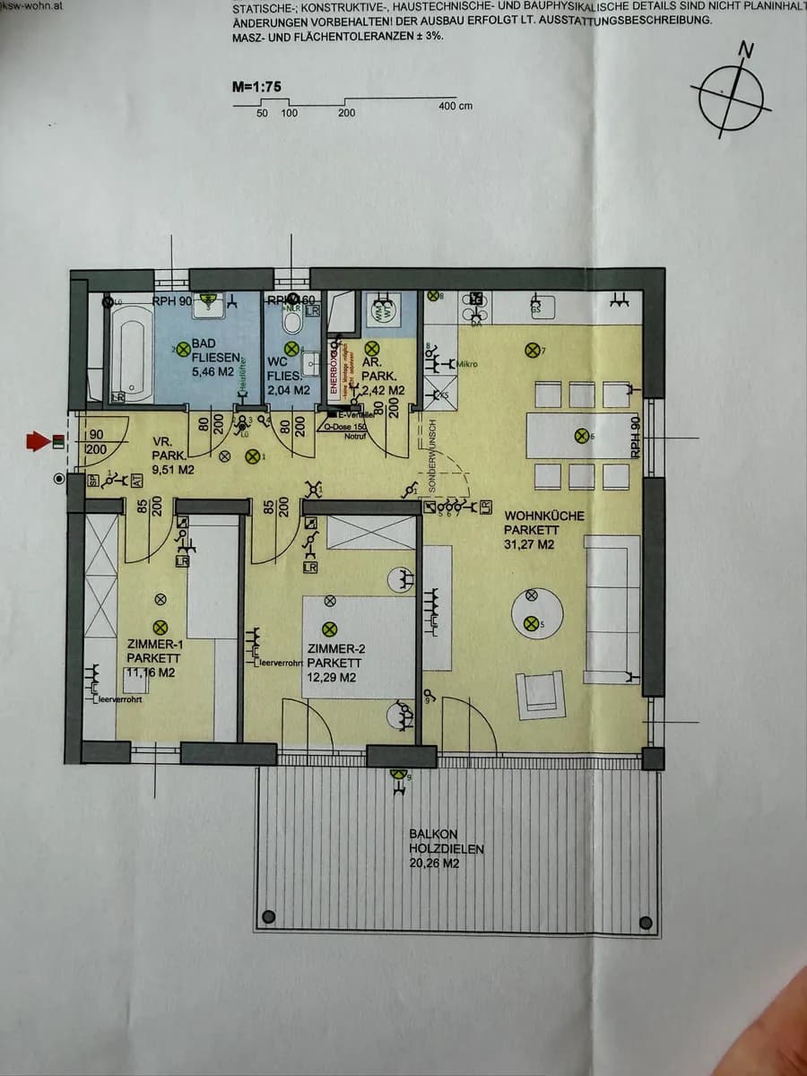 3-Zimmer-Wohnung mieten in Klagenfurt Land – 74 m², € 1.100 – Bild 14 von 14