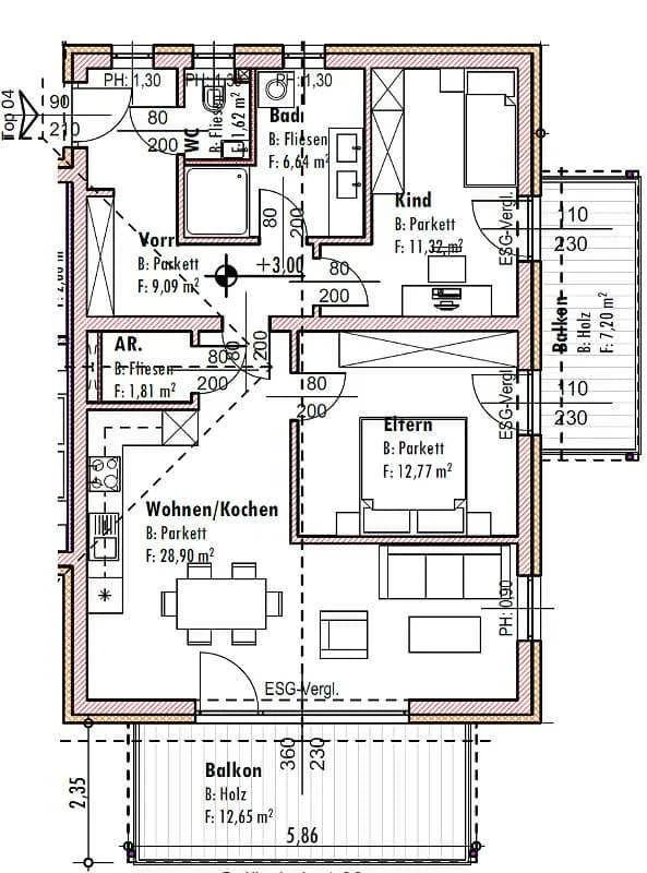 3-Zimmer-Wohnung mieten in Leibnitz – 73 m², € 898 – Bild 14 von 15
