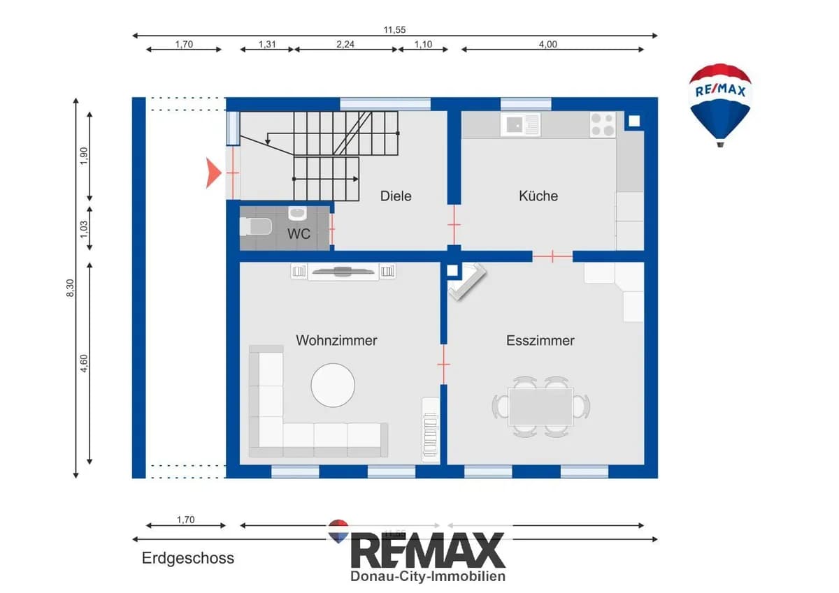 6-Zimmer-Gewerbeimmobilie kaufen in Tulln – 156 m², € 370.000 – Bild 26 von 27