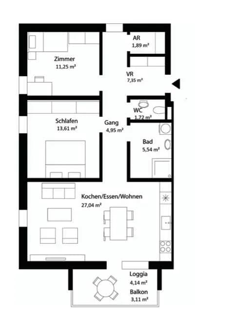 3-Zimmer-Wohnung kaufen in Villach – 75 m², € 248.734 – Bild 2 von 12