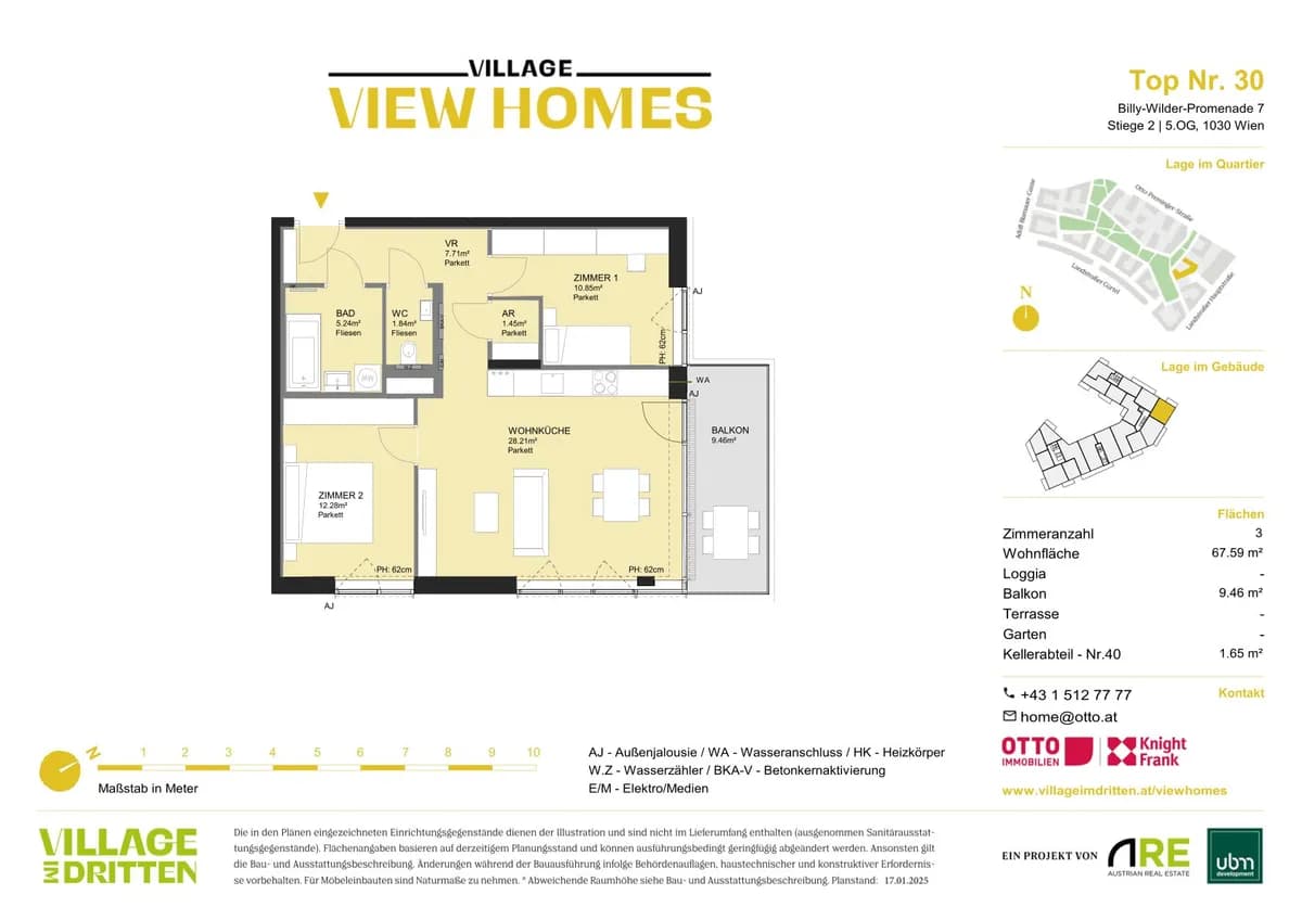 3-Zimmer-Wohnung kaufen in Wien – 67,59 m², € 557.000 – Bild 39 von 41