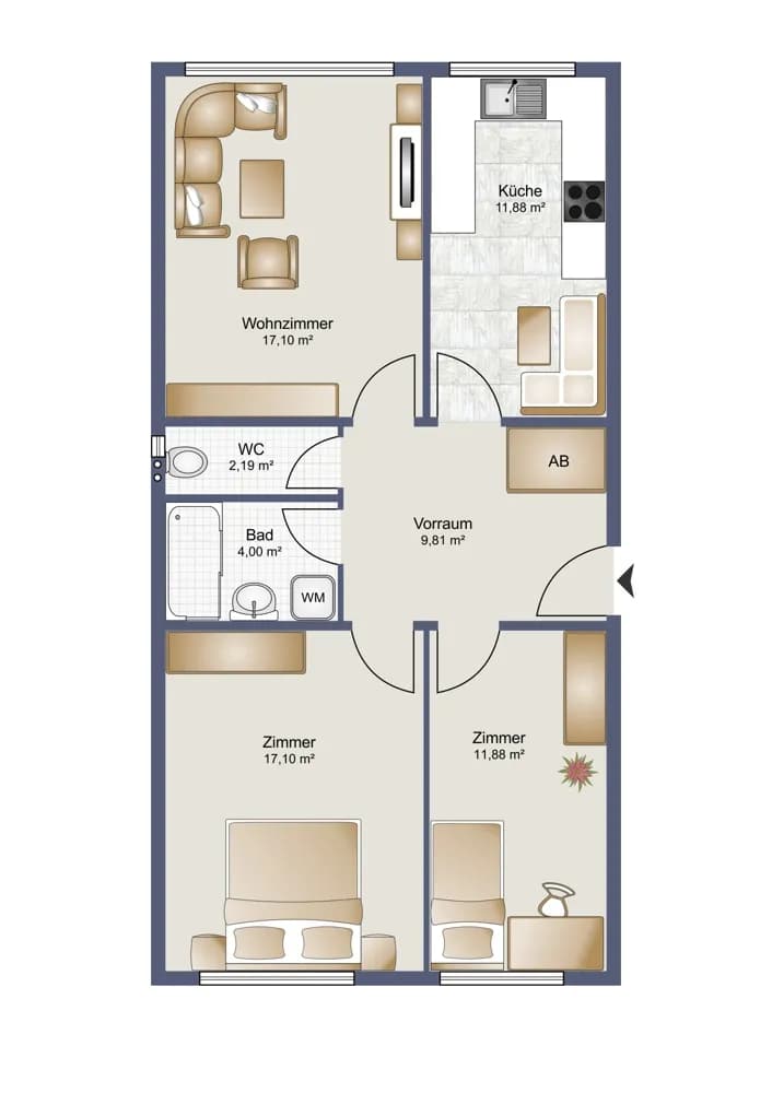 3-Zimmer-Wohnung kaufen in Bregenz – 73,96 m², € 255.000 – Bild 2 von 11