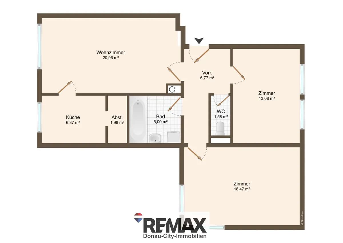 3-Zimmer-Wohnung kaufen in Korneuburg – 74 m², € 199.000 – Bild 19 von 20