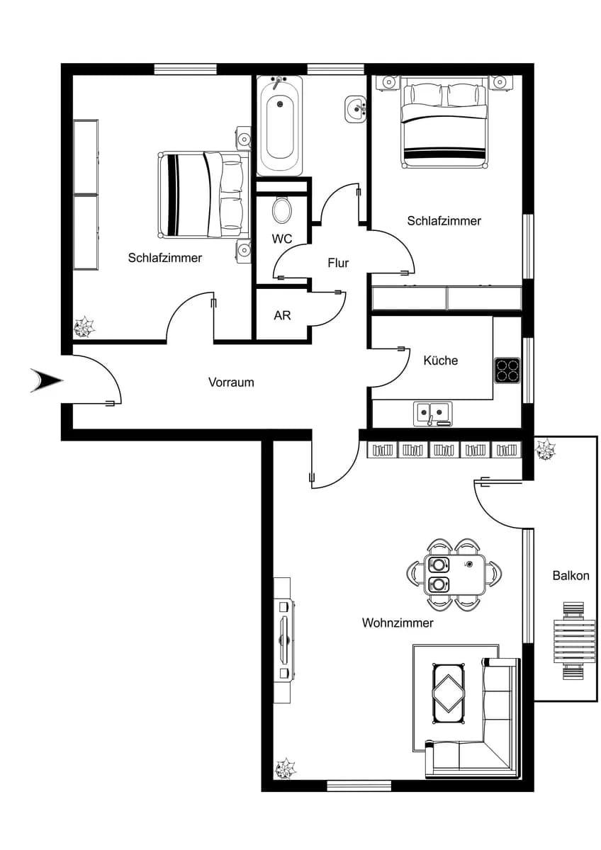 3-Zimmer-Wohnung kaufen in Salzburg Stadt – 76,73 m², € 389.000 – Bild 9 von 9