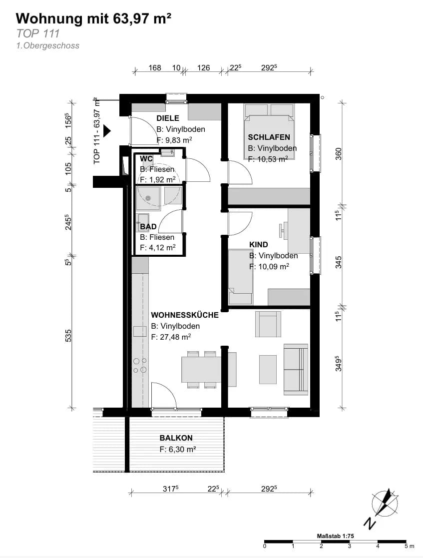 3-Zimmer-Wohnung kaufen in Gmunden – 63,97 m², € 281.468 – Bild 19 von 19