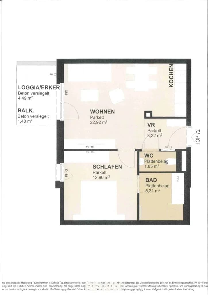 2-Zimmer-Wohnung mieten in Wien – 46,2 m², € 896 – Bild 16 von 16