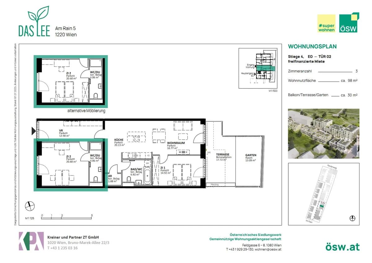 3-Zimmer-Wohnung mieten in Wien – 98,86 m², € 1.719 – Bild 2 von 8
