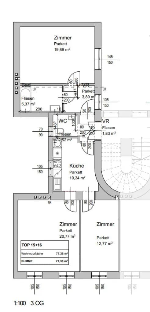 3-Zimmer-Wohnung kaufen in Wien – 77,38 m², € 349.000 – Bild 10 von 10