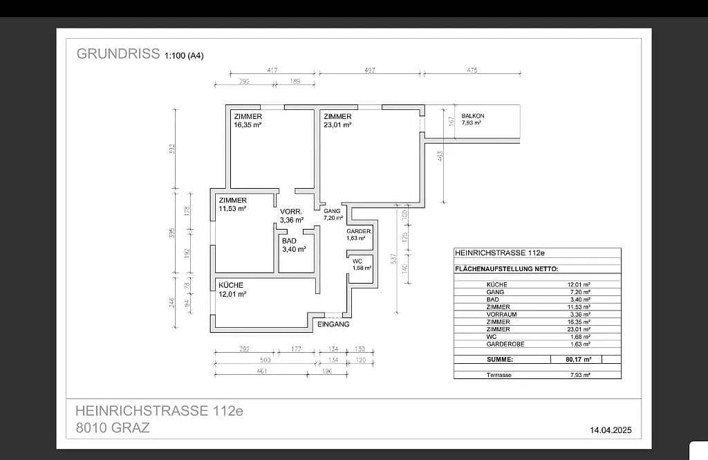 3-Zimmer-Wohnung mieten in Graz – 80 m², € 898 – Bild 14 von 14