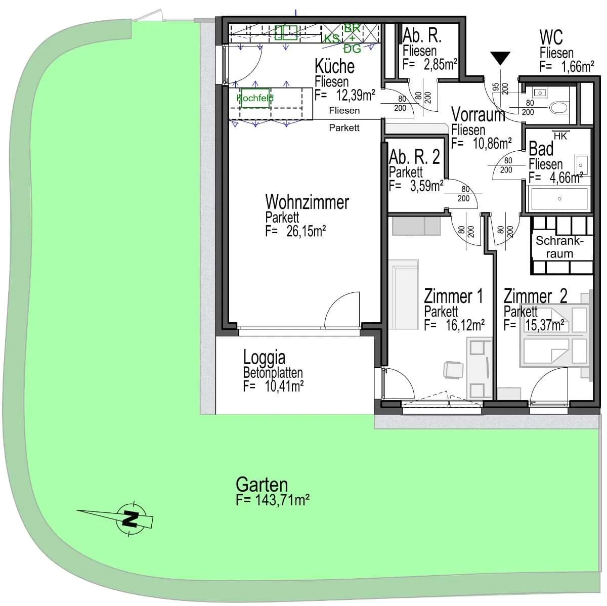 3-Zimmer-Wohnung kaufen in Wien – 93 m², € 519.500 – Bild 7 von 10