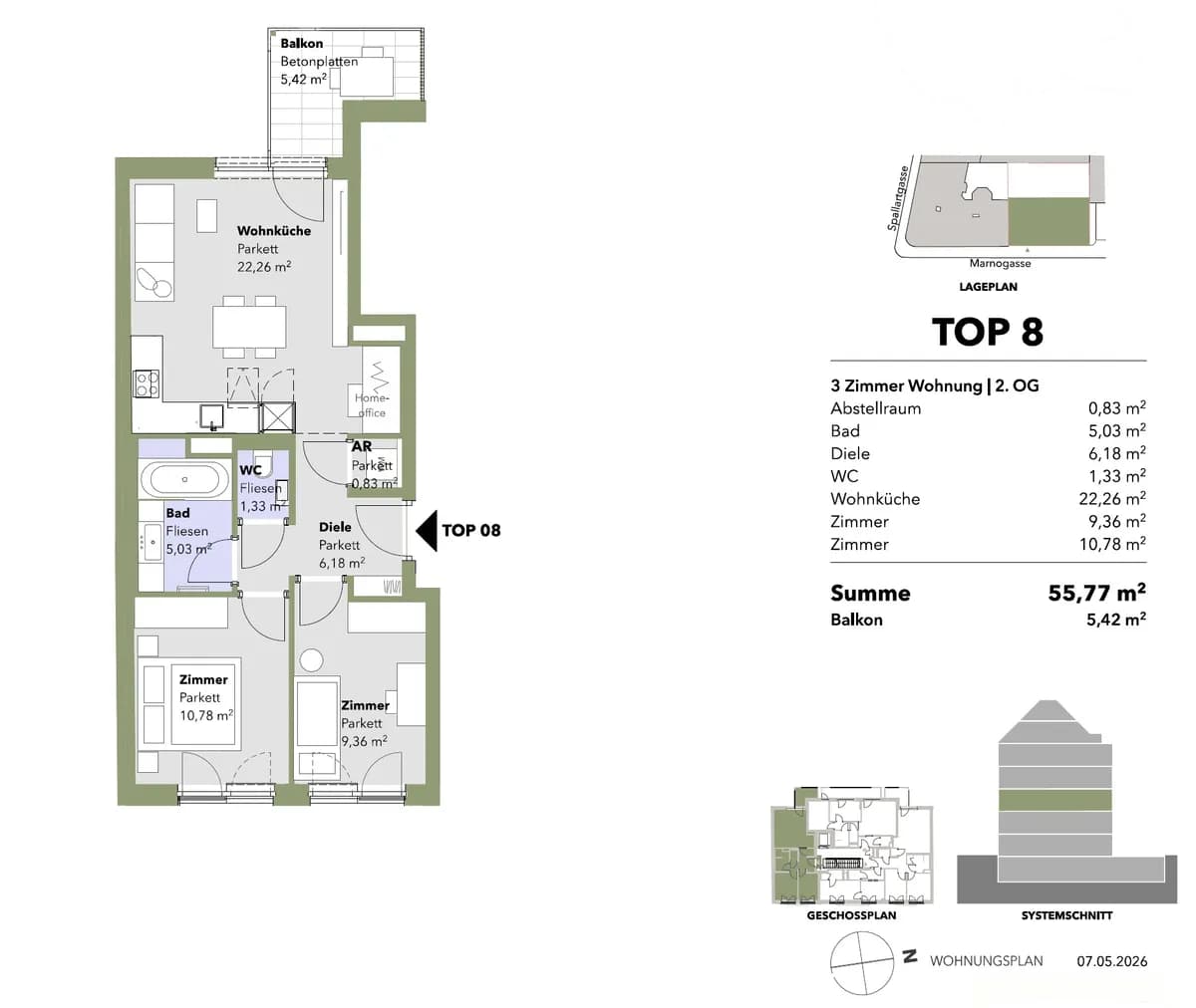 3-Zimmer-Wohnung mieten in Wien – 55 m², € 1.449 – Bild 31 von 33