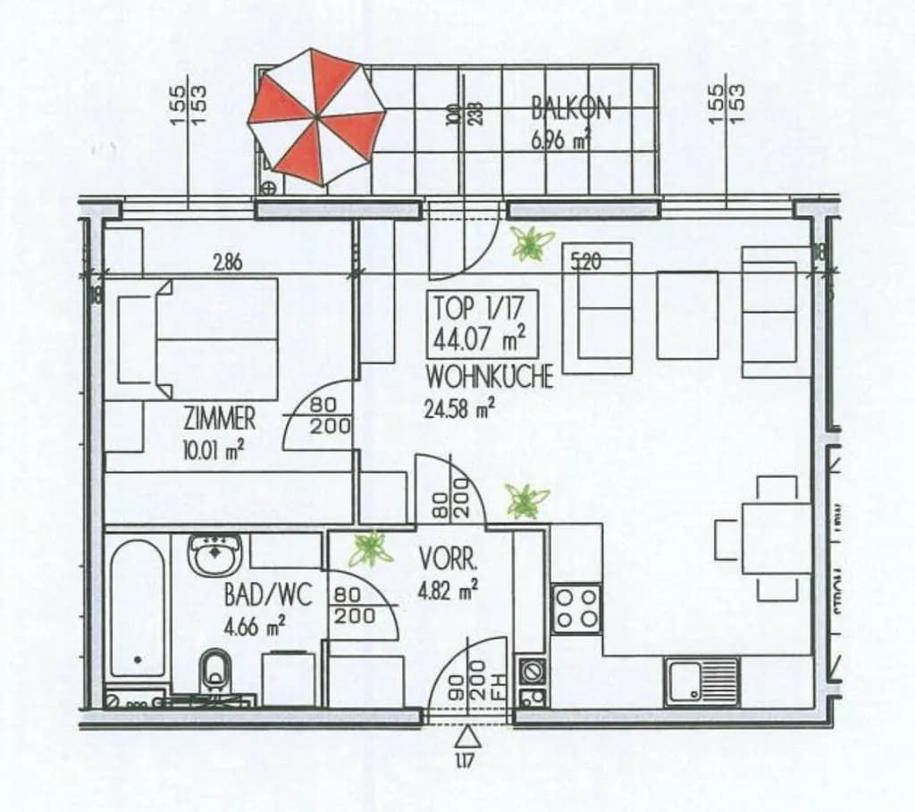 2-Zimmer-Wohnung kaufen in Wien – 44 m², € 220.000 – Bild 9 von 9