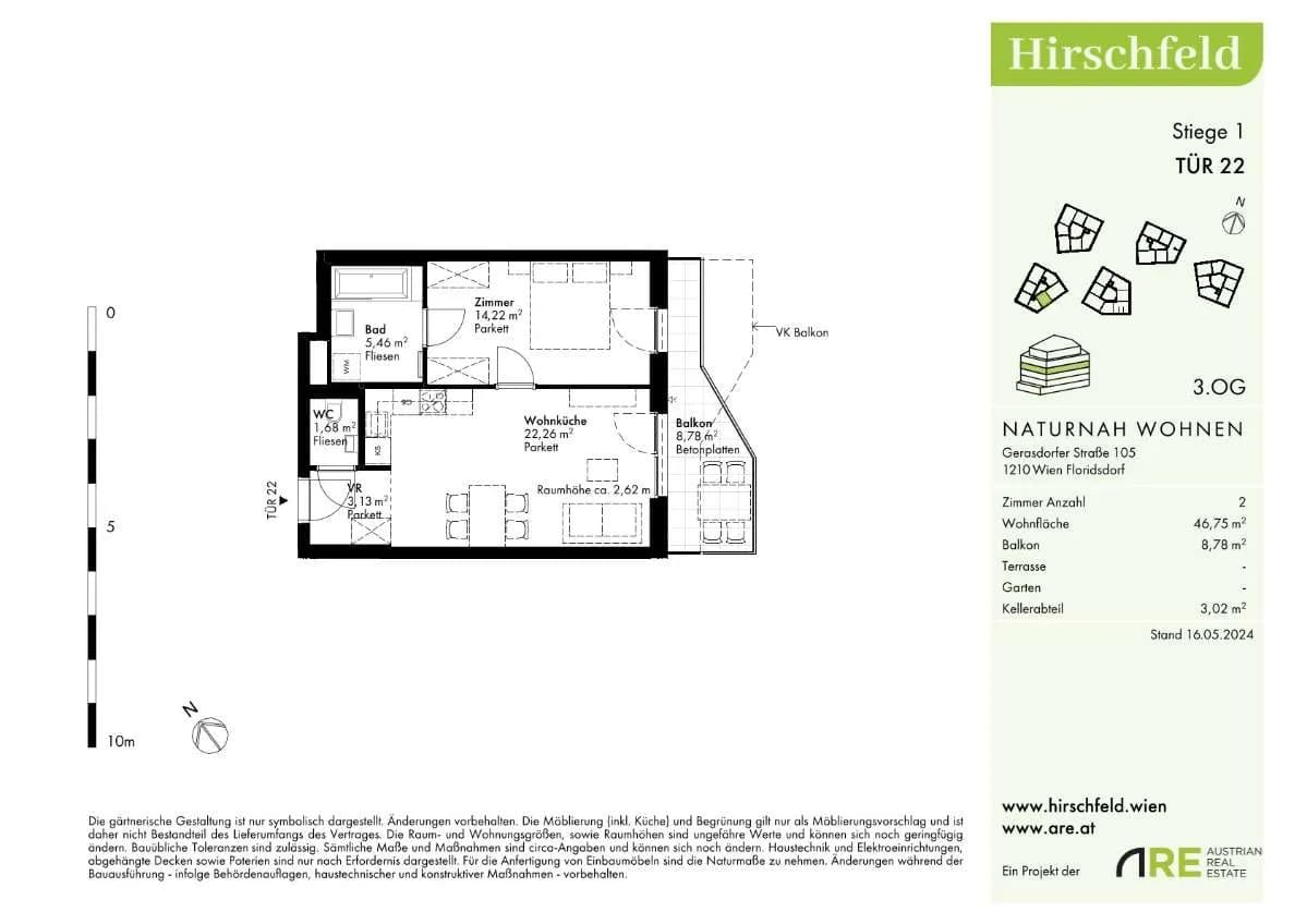 2-Zimmer-Wohnung kaufen in Wien – 46,75 m², € 274.000 – Bild 15 von 17