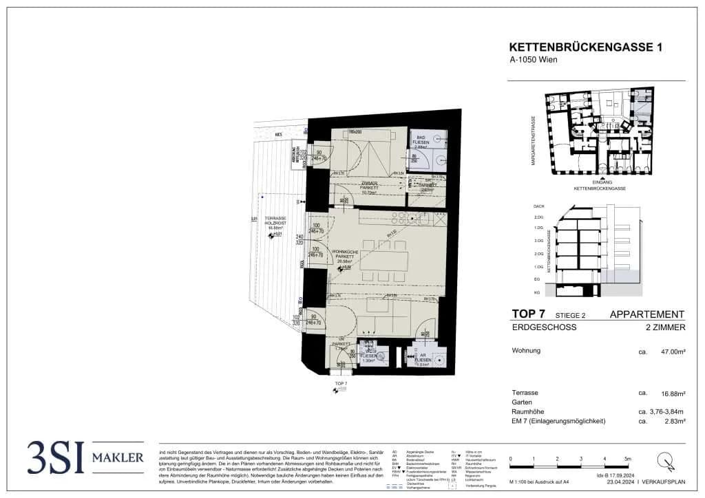 2-Zimmer-Wohnung kaufen in Wien – 47 m², € 449.000 – Bild 6 von 6