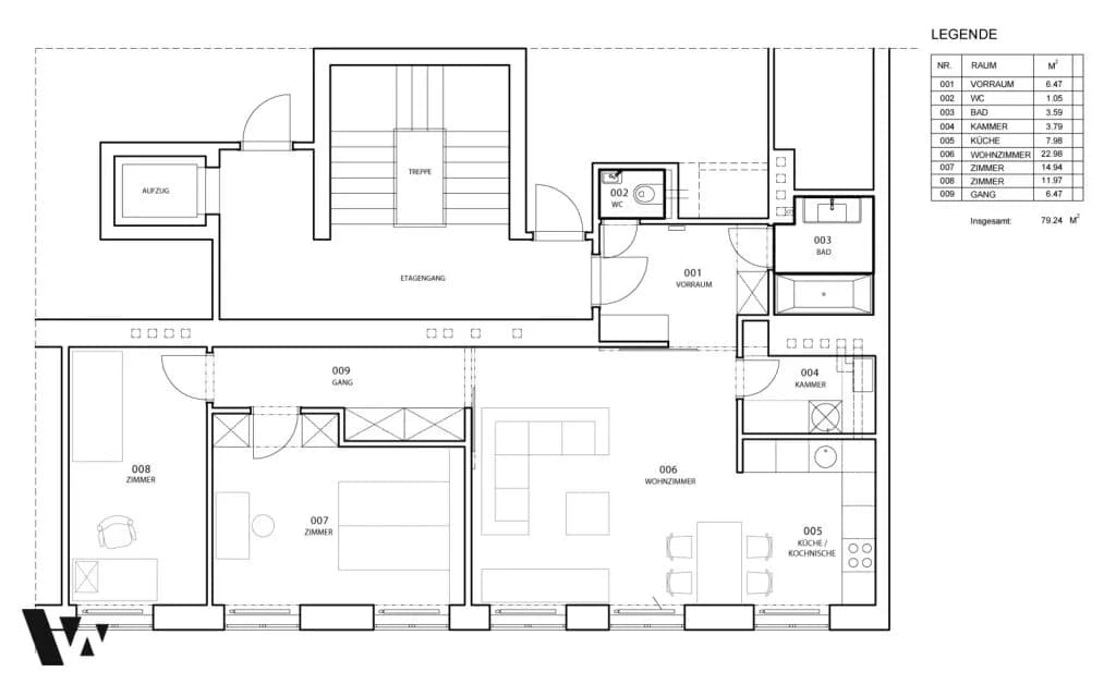 3-Zimmer-Wohnung kaufen in Wien – 79,24 m², € 515.000 – Bild 15 von 15
