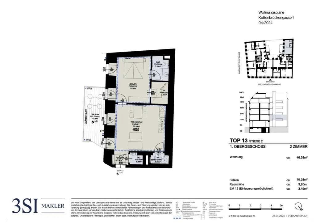 2-Zimmer-Wohnung kaufen in Wien – 46,38 m², € 499.000 – Bild 8 von 8