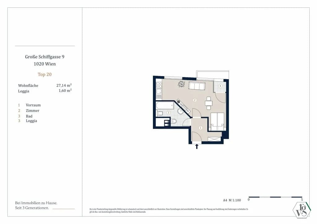 1-Zimmer-Wohnung kaufen in Wien – 28,94 m², € 299.000 – Bild 12 von 12