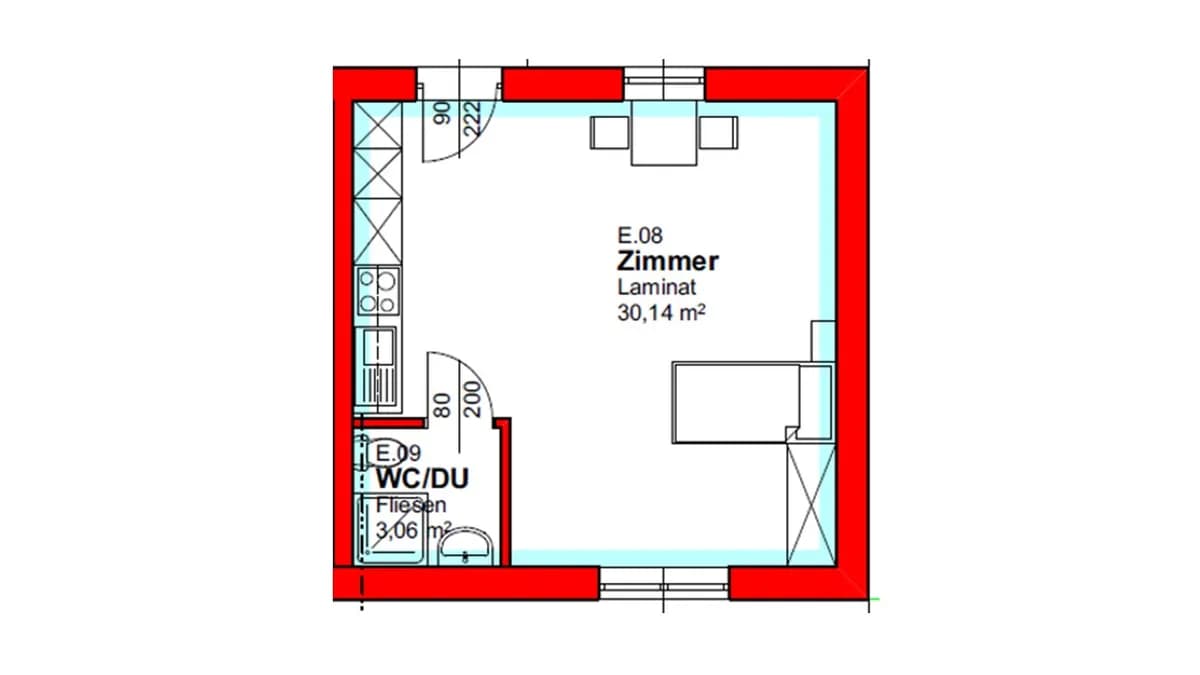 1-Zimmer-Wohnung mieten in Tulln – 21 m², € 430 – Bild 8 von 8