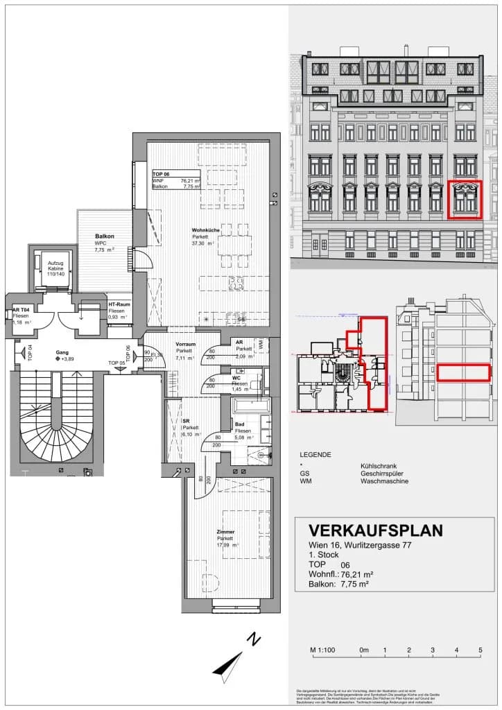 2-Zimmer-Wohnung kaufen in Wien – 76,21 m², € 425.000 – Bild 11 von 14
