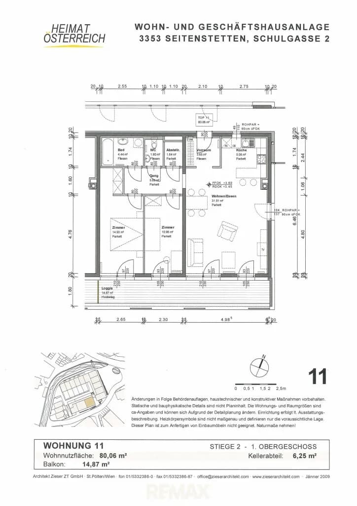 3-Zimmer-Wohnung mieten in Amstetten – 80,06 m², € 1.050 – Bild 6 von 6