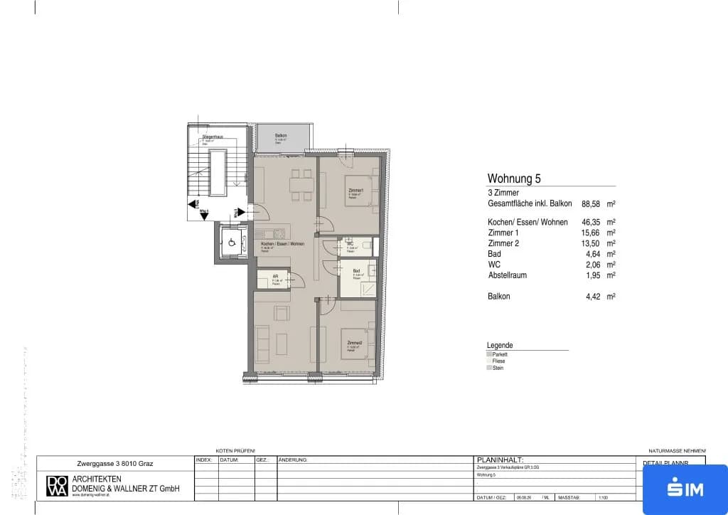 3-Zimmer-Wohnung kaufen in Graz – 84,16 m², € 631.200 – Bild 5 von 5