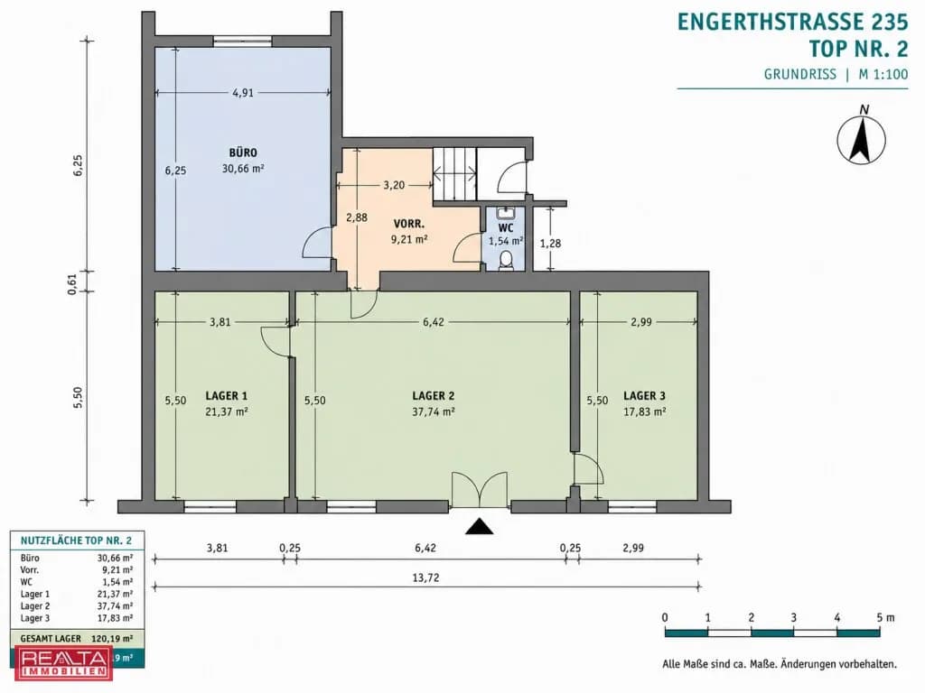 4-Zimmer-Gewerbeimmobilie mieten in Wien – 120 m², € 1.833 – Bild 8 von 8