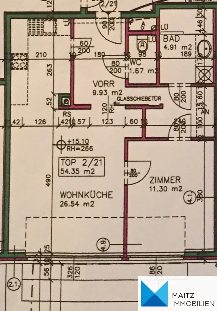 2-Zimmer-Wohnung kaufen in Wien – 54 m², € 279.000 – Bild 37 von 38