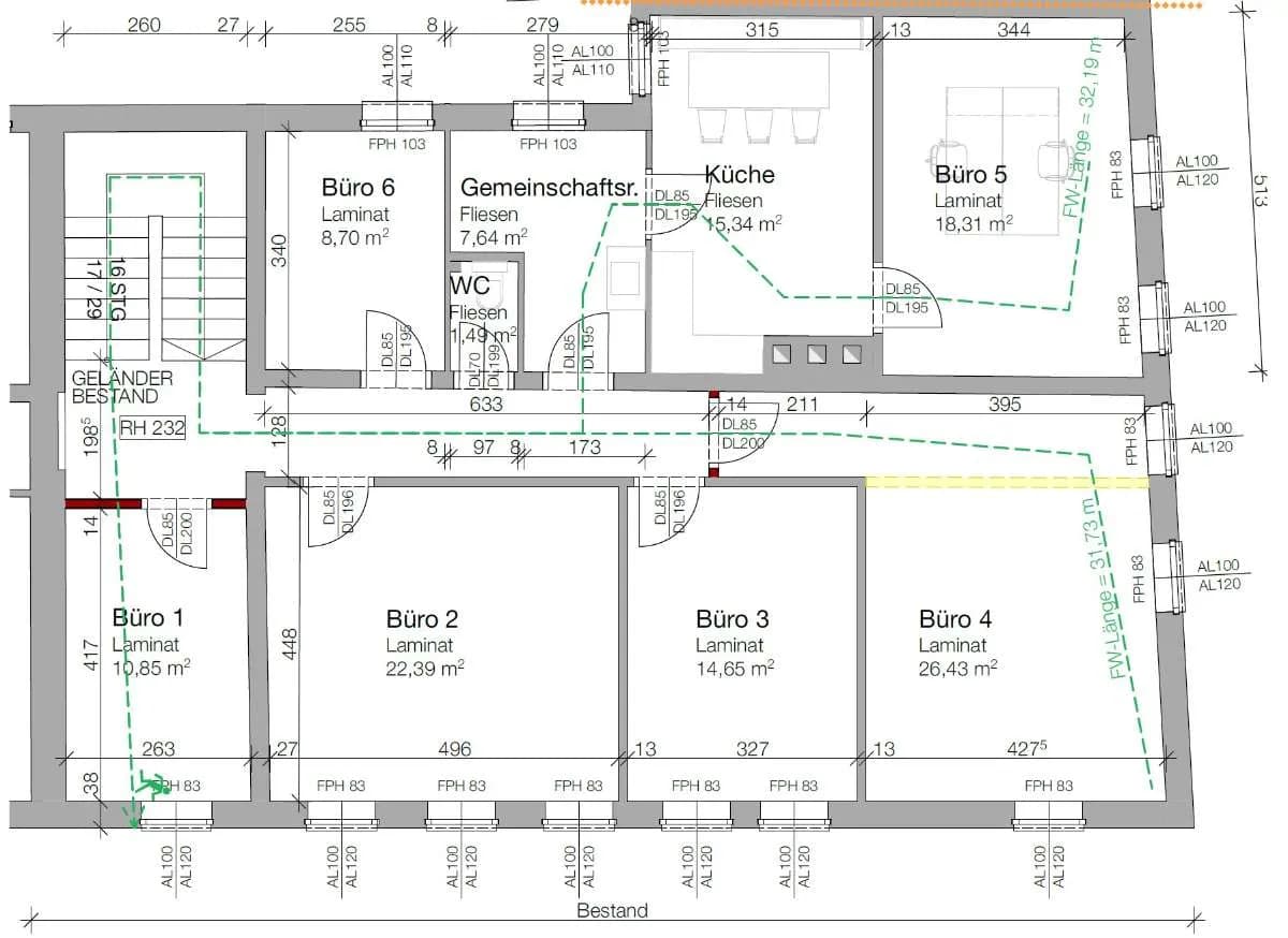 1-Zimmer-Gewerbeimmobilie mieten in Wels-Land – 18 m², € 14 – Bild 14 von 17