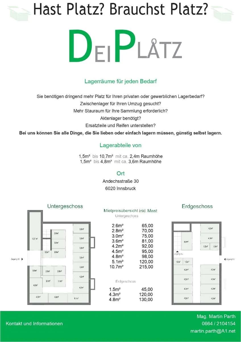 Immobilie mieten in Innsbruck – € 45 – Bild 1 von 2