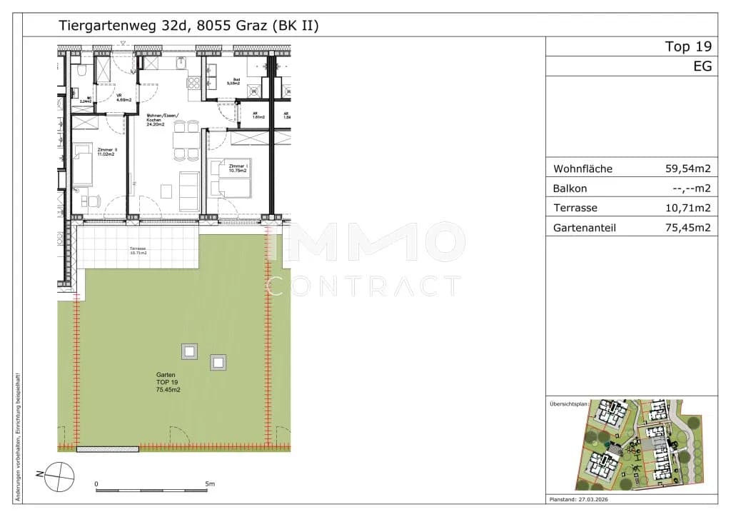 3-Zimmer-Wohnung mieten in Graz – 59,54 m², € 700 – Bild 2 von 4