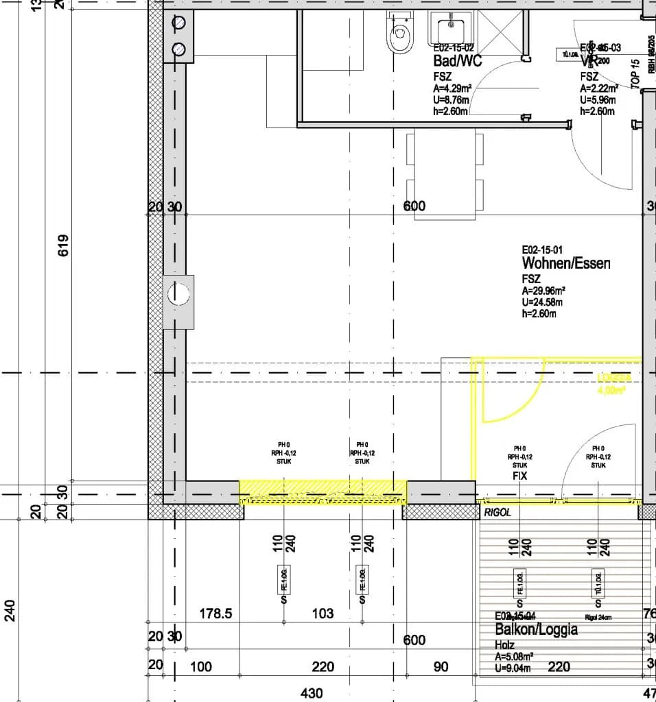 1-Zimmer-Wohnung mieten in Linz Land – 36 m², € 605 – Bild 8 von 8