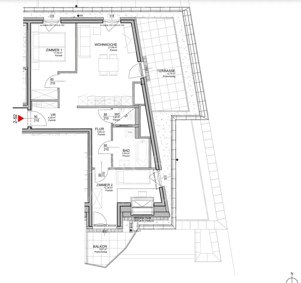 3-Zimmer-Wohnung mieten in Wien – 61 m², € 1.290 – Bild 10 von 10