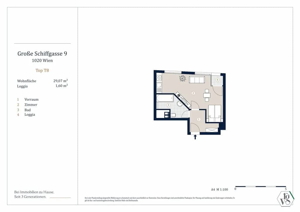 1-Zimmer-Wohnung kaufen in Wien – 29,04 m², € 265.000 – Bild 12 von 12